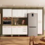 Cozinha Modulada Intenza Oni 5 Peças Freijó/Off White Cristal - Nicioli