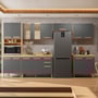 Cozinha Modulada Intenza Ravena 6 Peças Freijó/Chumbo - Nicioli