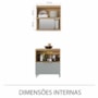 Cozinha Modulada Marquesa 2 Peças com Armário Aéreo Micro-ondas e Balcão 80cm Nature/Verde - Nesher