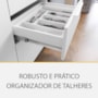 Cozinha Modulada Marquesa 5 Peças com Paneleiro e Balcão Cooktop 80cm Branco/Nature - Nesher 