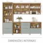 Cozinha Modulada Marquesa 5 Peças com Paneleiro e Balcão Cooktop 80cm Nature/Verde/Nature - Nesher