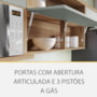 Cozinha Modulada Marquesa 5 Peças com Paneleiro e Balcão Cooktop 80cm Nature/Verde - Nesher