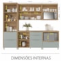 Cozinha Modulada Marquesa 5 Peças com Paneleiro Verde/Nature - Nesher