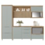 Cozinha Modulada Marquesa 5 Peças com Paneleiro Verde/Nature - Nesher