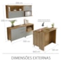Cozinha Modulada Marquesa 6 Peças Nature/Verde com Bancada 120cm - Nesher
