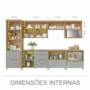 Cozinha Modulada Marquesa 7 Peças com Paneleiro Nature/Verde - Nesher