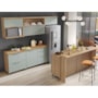 Cozinha Modulada Marquesa 8 Peças Nature/Verde com Bancada 200cm - Nesher