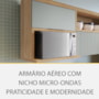 Cozinha Modulada Marquesa 8 Peças Nature/Verde com Bancada 200cm - Nesher