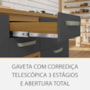 Cozinha Modulada Princesa 3 Peças com Torre Quente 1 Forno Freijó/Grafite - Nesher