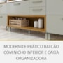 Cozinha Modulada Princesa 3 Peças com Torre Quente 1 Forno Freijó/Off White - Nesher