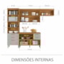 Cozinha Modulada Princesa 3 Peças com Torre Quente 1 Forno Freijó/Off White - Nesher