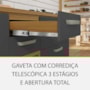 Cozinha Modulada Princesa 4 Peças com Torre Quente 2 Fornos Freijó/Grafite - Nesher  
