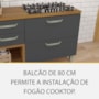 Cozinha Modulada Princesa 4 Peças com Torre Quente 2 Fornos Freijó/Grafite - Nesher  