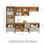 Cozinha Modulada Princesa 4 Peças com Torre Quente 2 Fornos Freijó/Off White - Nesher
