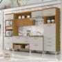 Cozinha Modulada Princesa 5 Peças com Torre Quente 2 Fornos Freijó/Off White - Nesher