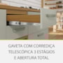 Cozinha Modulada Princesa 5 Peças com Torre Quente 2 Fornos Freijó/Off White - Nesher