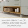 Cozinha Modulada Princesa 5 Peças com Torre Quente 2 Fornos Freijó/Off White - Nesher