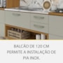 Cozinha Modulada Princesa 5 Peças com Torre Quente 2 Fornos Freijó/Off White - Nesher