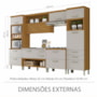 Cozinha Modulada Princesa 5 Peças com Torre Quente 2 Fornos Freijó/Off White - Nesher