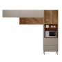 Cozinha Modulada Proença 3 Peças com Aéreo 80cm Nogueira Touch/Nude Prime TX - Demartêz