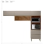 Cozinha Modulada Proença 3 Peças com Torre Quente 2 Fornos e Aéreo 80cm Nogueira Touch/Nude Prime TX - Demartêz
