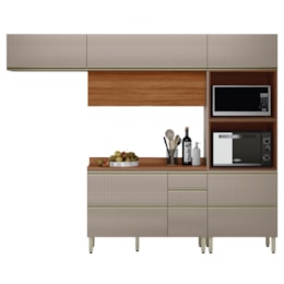 Cozinha Modulada Proença 4 Peças com Torre Quente 2 Fornos Nogueira Touch/Nude Prime TX - Demartêz
