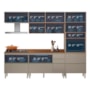 Cozinha Modulada Proença 5 Peças com Paneleiro 1 Forno Nogueira Touch/Nude Prime TX - Demartêz