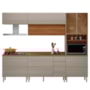Cozinha Modulada Proença 5 Peças com Paneleiro 1 Forno Nogueira Touch/Nude Prime TX - Demartêz