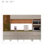 Cozinha Modulada Proença 6 Peças com Cristaleira Nogueira Touch/Nude Prime TX - Demartêz