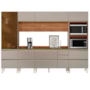 Cozinha Modulada Proença 6 Peças com Cristaleira Nogueira Touch/Nude Prime TX - Demartêz