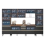 Cozinha Modulada Proença 6 Peças com Paneleiro 1 Forno e Balcão 80cm Nogueira Touch/Carbono Prime TX - Demartêz