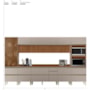 Cozinha Modulada Proença 8 Peças com Cristaleira e Balcão 120cm Nogueira Touch/Nude Prime TX - Demartêz 