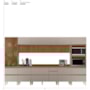 Cozinha Modulada Proença 8 Peças com Cristaleira e Balcão 120cm Nogueira Touch/Nude Prime TX - Demartêz
