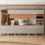 Cozinha Modulada Proença 8 Peças com Cristaleira Nogueira Touch/Nude Prime TX - Demartêz