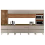Cozinha Modulada Proença 8 Peças com Cristaleira Nogueira Touch/Nude Prime TX - Demartêz