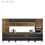 Cozinha Modulada Proença 8 Peças com Paneleiro 1 Forno e Aéreo 120cm Nogueira Touch/Carbono Prime TX - Demartêz