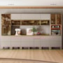 Cozinha Modulada Proença 8 Peças com Paneleiro 1 Forno e Aéreo 120cm Nogueira Touch/Nude Prime TX - Demartêz