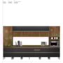 Cozinha Modulada Proença 8 Peças com Paneleiro 1 Forno e Balcão 120cm Nogueira Touch/Carbono Prime TX - Demartêz