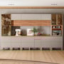 Cozinha Modulada Proença 8 Peças com Paneleiro 1 Forno Nogueira Touch/Nude Prime TX - Demartêz