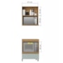 Cozinha Modulada Rainha 2 Peças 70cm com Balcão de Forno e Armário Aéreo Micro-ondas Nature/Verde - Nesher