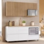Cozinha Modulada Rainha 4 Peças com Balcão de Forno Branco/Nature - Nesher