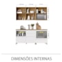 Cozinha Modulada Rainha 4 Peças com Balcão de Forno Branco/Nature - Nesher