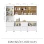 Cozinha Modulada Rainha 5 Peças com Paneleiro Branco/Nature - Nesher
