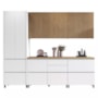 Cozinha Modulada Rainha 5 Peças com Paneleiro Branco/Nature - Nesher