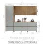 Cozinha Modulada Rainha 5 Peças com Paneleiro Nature/Verde - Nesher