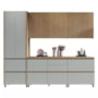 Cozinha Modulada Rainha 5 Peças com Paneleiro Nature/Verde - Nesher