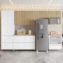 Cozinha Modulada Rainha 6 Peças com Paneleiro Branco/Nature - Nesher 