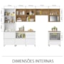 Cozinha Modulada Rainha 6 Peças com Paneleiro Branco/Nature - Nesher 