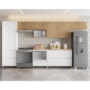 Cozinha Modulada Rainha 7 Peças Balcão 120cm Branco/Nature com Tampo em MDF - Nesher