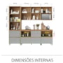 Cozinha Modulada Rainha 8 Peças com Paneleiro e Bancada 200cm Nature/Verde - Nesher